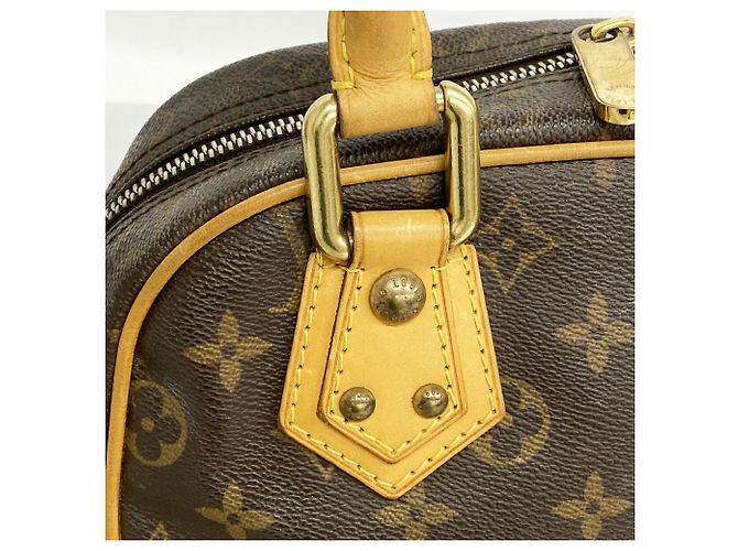 Borsa Louis Vuitton Monogram Manhattan PM Marrone - vista 10