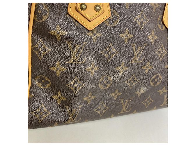 Borsa Louis Vuitton Monogram Manhattan PM Marrone - vista 8