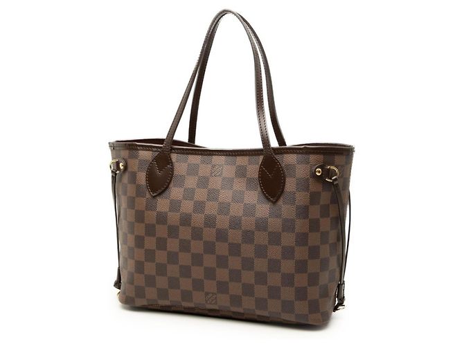 Borsa Louis Vuitton Damier Neverfull PM Marrone - vista 2