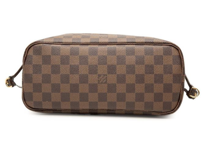 Borsa Louis Vuitton Damier Neverfull PM Marrone - vista 3