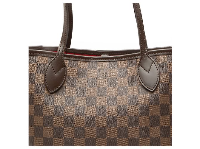 Borsa Louis Vuitton Damier Neverfull PM Marrone - vista 4