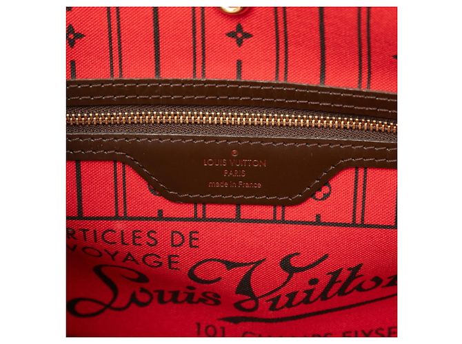 Borsa Louis Vuitton Damier Neverfull PM Marrone - vista 6