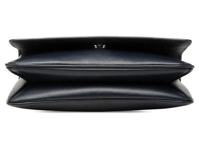 Borsa a tracolla con catena Prada in pelle Saffiano Navy Blu navy - vista 3