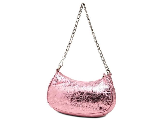 Borsa a catena Balenciaga Le Cagole Mini Argento - vista 2