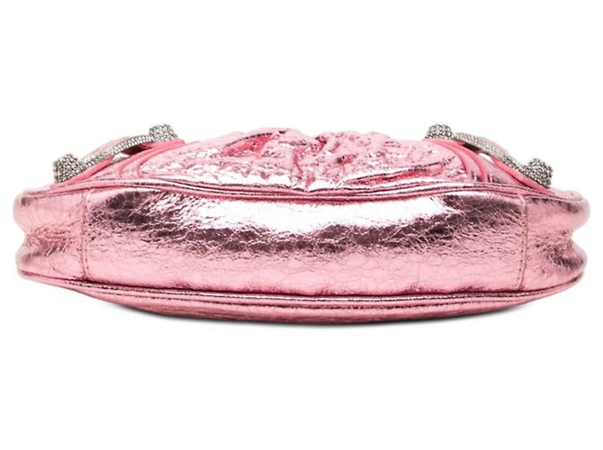 Borsa a catena Balenciaga Le Cagole Mini Argento - vista 3