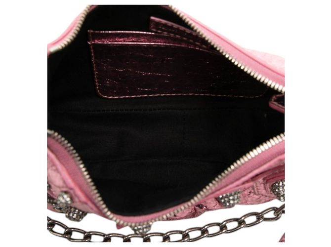 Borsa a catena Balenciaga Le Cagole Mini Argento - vista 4