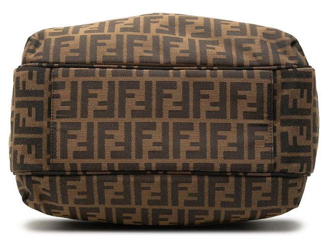 Fendi Zucca Tote Bag Braun Leder und Canvas - Ansicht 3