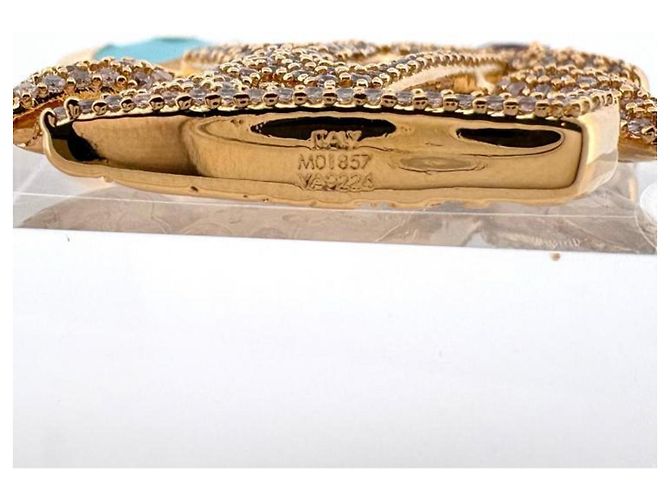 Spilla Louis Vuitton LV Blooming Marrone Blu D'oro - vista 5