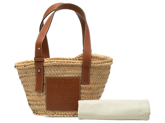 Borsa Cesto Loewe Anagram Marrone - vista 7