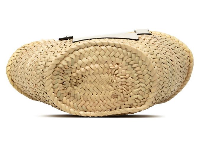 Borsa Cesto Loewe Anagram Bianco - vista 3