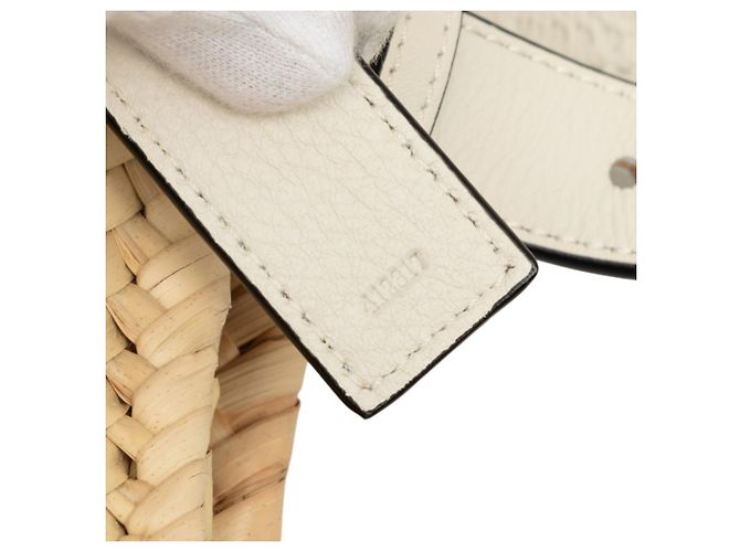 Borsa Cesto Loewe Anagram Bianco - vista 6
