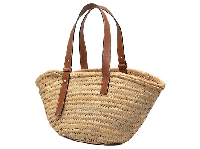 Borsa Loewe Anagram Basket Bag Medium Marrone - vista 2