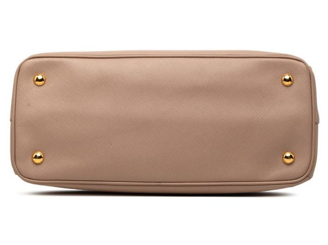 Borsa Tote Prada Galleria in pelle Saffiano beige - vista 3