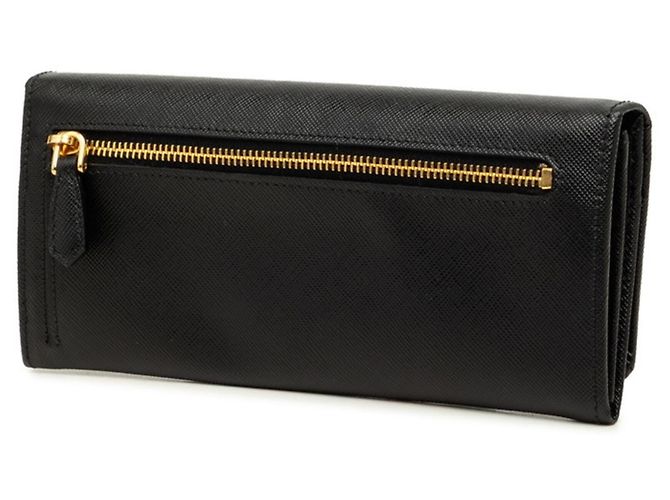 Prada Ribbon Langbeutel aus schwarzem Saffiano-Leder - Ansicht 2