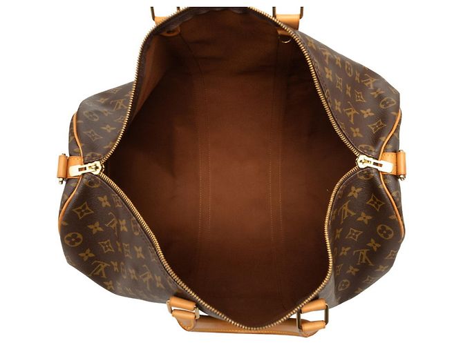 Louis Vuitton Monogram Keepall Bandoulière 50 Marrone - vista 4