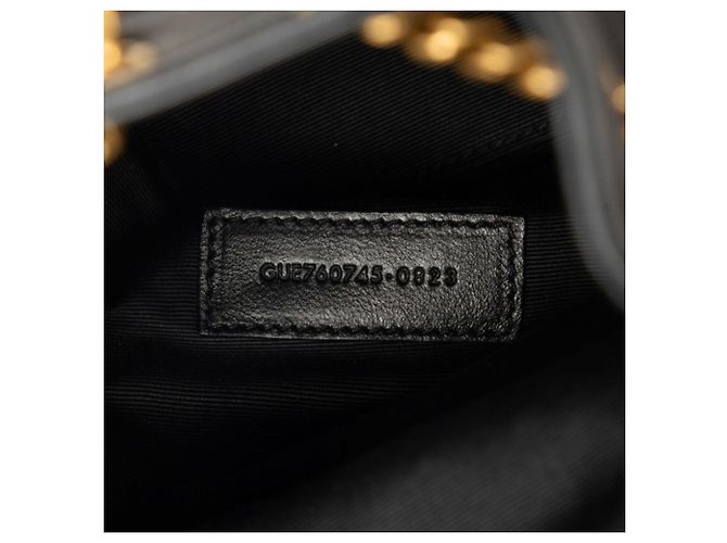 Borsa mini bucket Saint Laurent Cassandra YSL Logo Joe Nero - vista 6
