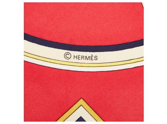 Hermès Carré 90 Washington's Carriage Scarf Multicolore Blu navy - vista 5