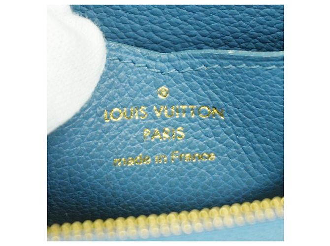 Louis Vuitton Monogram Empreinte Zippy Coin Purse Blu Crudo - vista 4