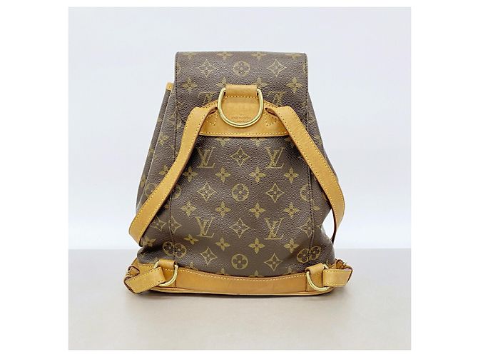 Zaino Louis Vuitton Monogram Montsouris MM Marrone - vista 12