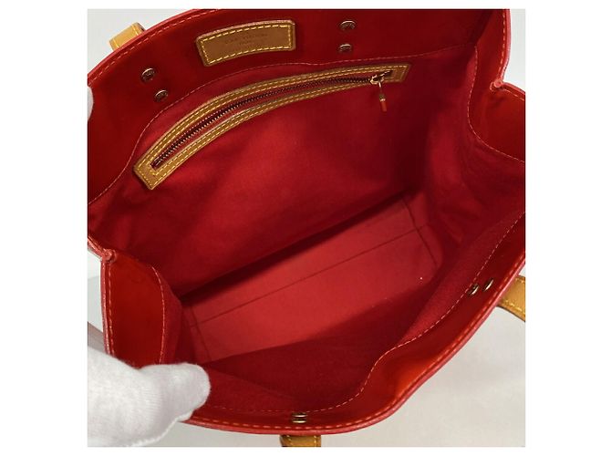 Borsa Louis Vuitton Vernis Lead MM Rosso - vista 4