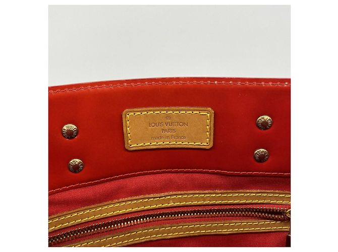 Borsa Louis Vuitton Vernis Lead MM Rosso - vista 5