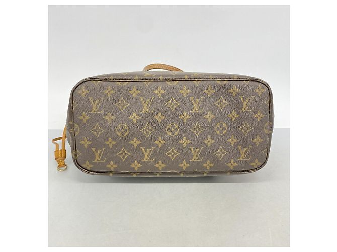 Borsa Tote Louis Vuitton Monogram Neverfull MM Marrone - vista 3