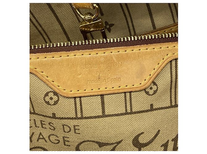 Borsa Tote Louis Vuitton Monogram Neverfull MM Marrone - vista 5