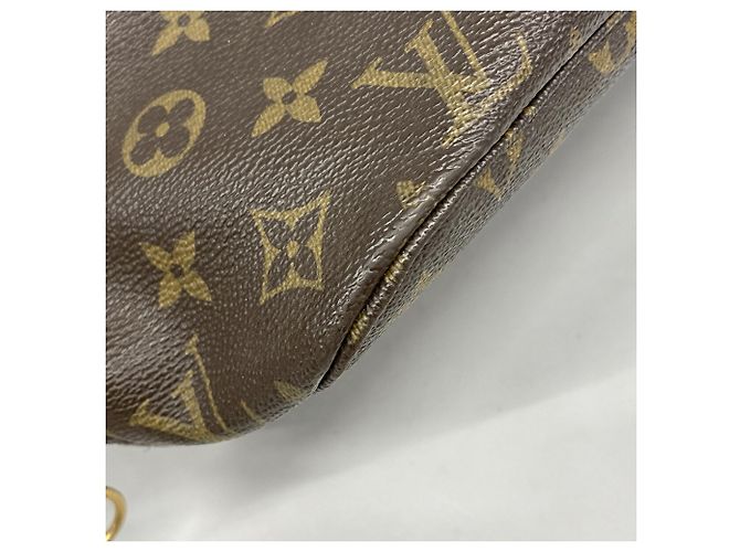 Borsa Tote Louis Vuitton Monogram Neverfull MM Marrone - vista 9