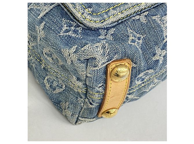 Louis Vuitton Monogram Denim Baggy PM Schultertasche Blau - Ansicht 9