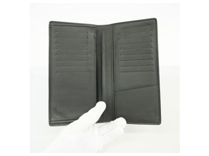 Louis Vuitton Monogram Taurillon Portefeuille Brazza Long Wallet Nero - vista 3