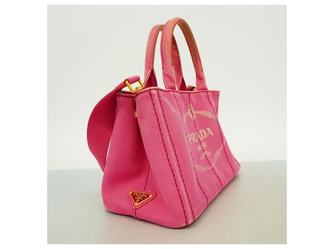 Borsa Prada Canapa Canvas Rosa - vista 2