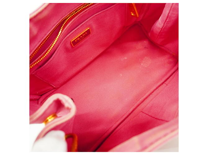 Borsa Prada Canapa Canvas Rosa - vista 4
