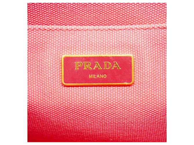 Borsa Prada Canapa Canvas Rosa - vista 5