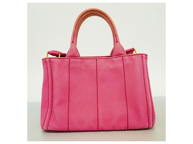 Borsa Prada Canapa Canvas Rosa - vista 9
