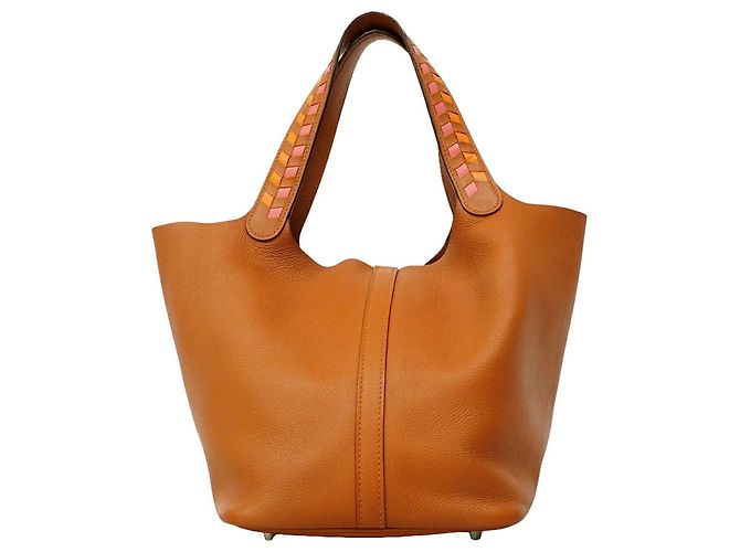 Hermès Borsa Hermes Picotin Lock MM Tressage D'oro - vista 12