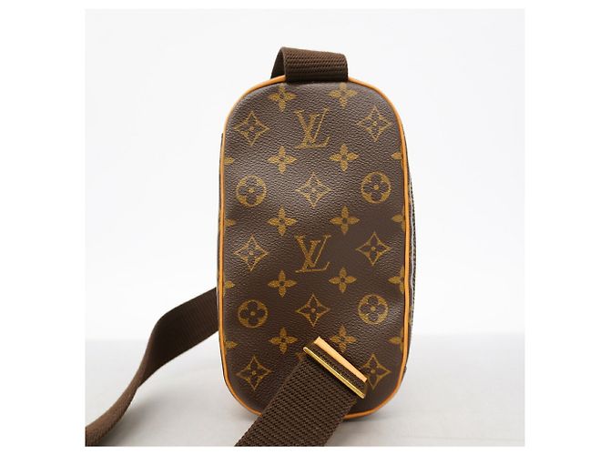 Slender Borsa Louis Vuitton Monogram Pochette Gange Marrone - vista 10