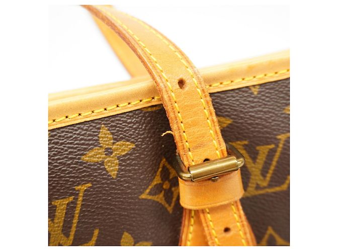 Borsa Tote Louis Vuitton Monogram Bucket PM Marrone - vista 11