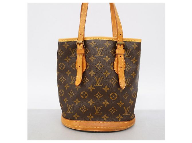 Borsa Tote Louis Vuitton Monogram Bucket PM Marrone - vista 13