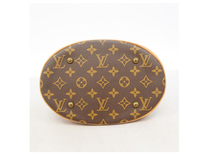 Borsa Tote Louis Vuitton Monogram Bucket PM Marrone - vista 3