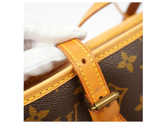 Borsa Tote Louis Vuitton Monogram Bucket PM Marrone - vista 6