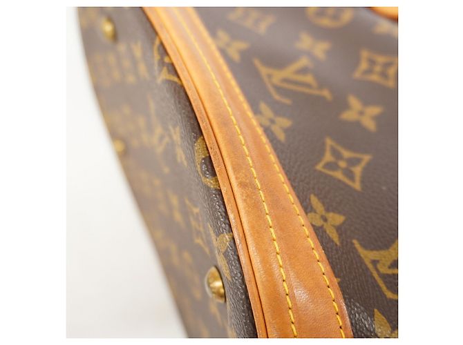 Borsa Tote Louis Vuitton Monogram Bucket PM Marrone - vista 9