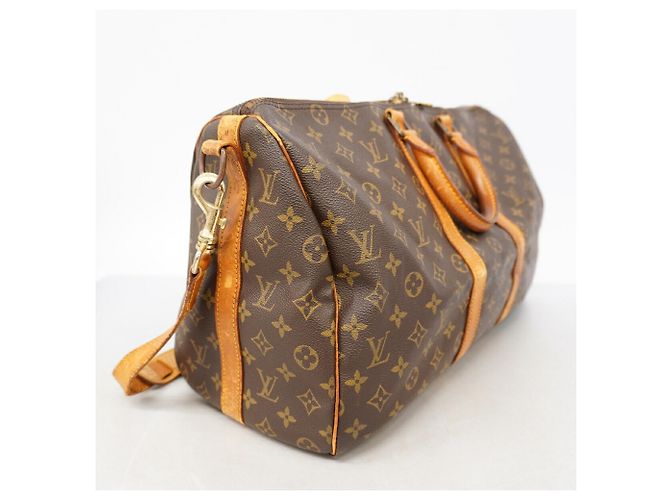 Louis Vuitton Monogram Keepall Bandoulière 45 Marrone - vista 2