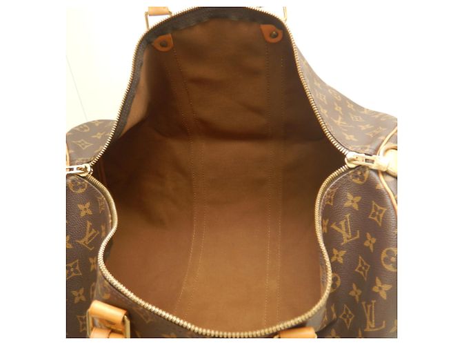 Louis Vuitton Monogram Keepall Bandoulière 50 Marrone Monogramma - vista 22