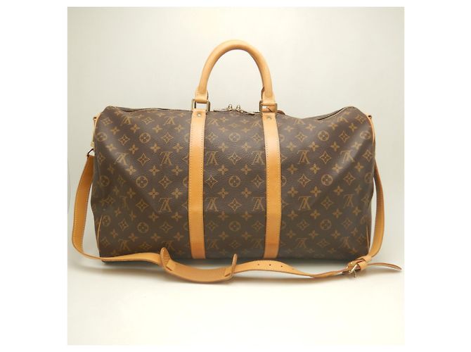 Louis Vuitton Monogram Keepall Bandoulière 50 Marrone Monogramma - vista 3