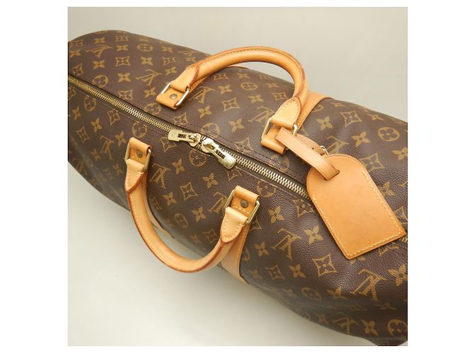 Louis Vuitton Monogram Keepall Bandoulière 50 Marrone Monogramma - vista 7