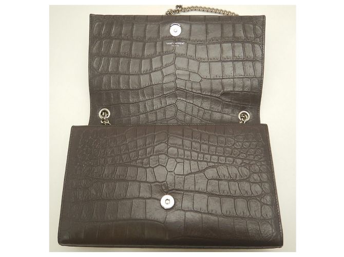 Bolsa de Ombro com Corrente e Borla Yves Saint Laurent Kate Marrom - vista 4