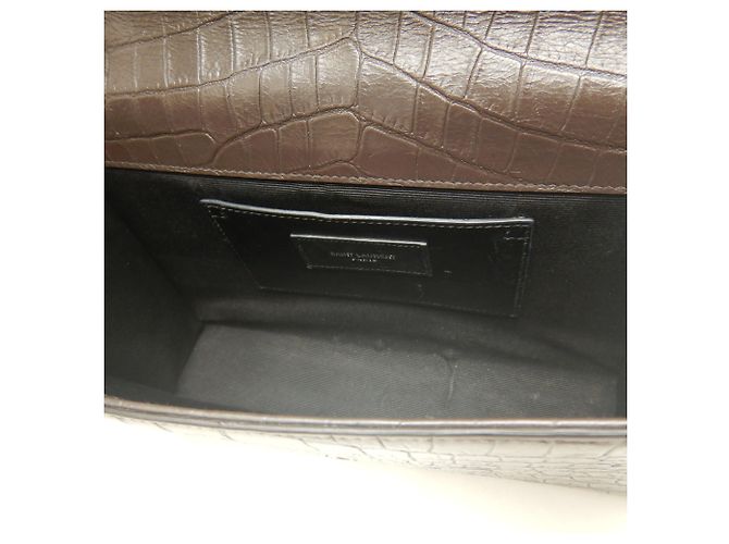 Bolsa de Ombro com Corrente e Borla Yves Saint Laurent Kate Marrom - vista 5