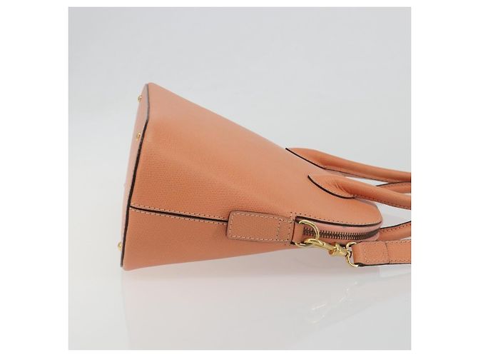 Céline Celine Vintage Convertible Bowler Leather Medium Arancione - vista 3