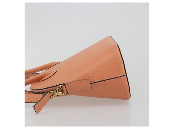 Céline Celine Vintage Convertible Bowler Leather Medium Arancione - vista 4
