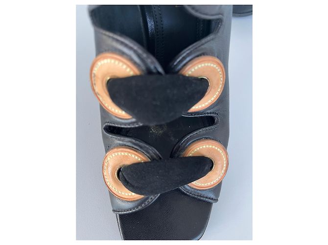 JW Anderson Sandali con tacco J.W. Anderson in pelle nera Nero - vista 10